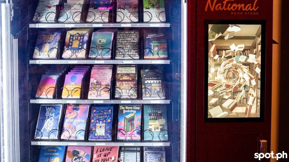 national book store book vending machine inside